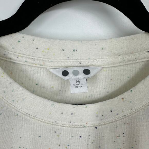 Three Dots‎ Ivory Confetti Speckled Pullover Top Medium - Picture 3 of 7